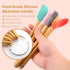 5 Piece Silicone Spatula,Mini Rubber Spatula Wooden Handle,Heat Resistant Silicone Spatula Set,Kitchen Utensils Non-Stick For Baking,Cooking And M...