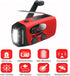 2000mAh SOS Alarm Emergency AM FM Weather Radio, 3LED Type-C Hand Crank Solar Battery Operated Portable Wind Up Radio Flashlight, Cell Phone Charg...