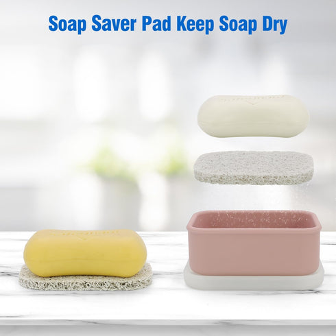 Compact Leakproof Travel Soap Case, Silicone Travel Soap Container, Portable Soap Box with Drainage Layer, Shatterproof Soap Holder for Bathroom, ...