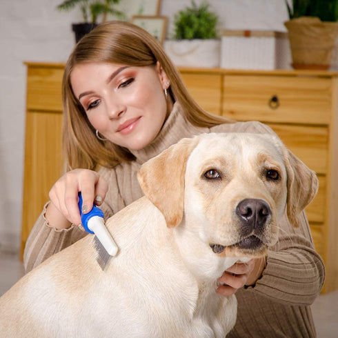 Ultimate Pet Dematting & Deshedding Set - 3 in 1 Grooming Tool Set - Dual Sided Undercoat Rake, Dematting Razor Comb & Detangling Pet Comb...