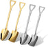 4PCS Coffee Spoons Serving Spoons Tea Spoons Ice Cream Spoon Stainless Steel Shovel Spoon Spade Spoon Mini Shovel Spoons Tiny Spoon for Dessert Fr...