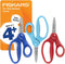 Fiskars 5" Pointed-Tip Scissors for Kids 4-7 (3-Pack) - Scissors for School or Crafting - Back to School Supplies - Red, Blue, Turquoise...