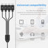 USB A to USB Micro Charging Cable, 4 in 1 Multi Charger Cable Micro USB Splitter Cable 4 Ports Micro USB 2.0 Male to Male Charging Cord 4 Connecto...