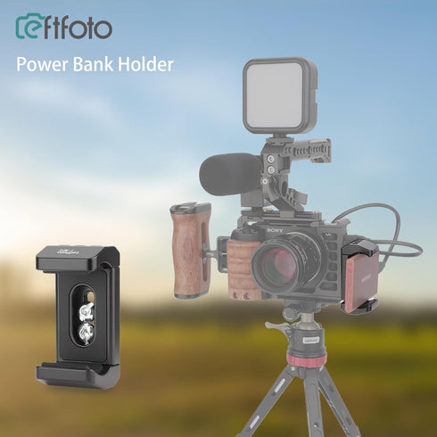 Leftfoto SSD T7 Holder SSD T5 Mount Bracke for Samsung SanDisk SSD T5,Universal Spring Loaded Mount Clamp,Compatible with Width Range from 55mm to...