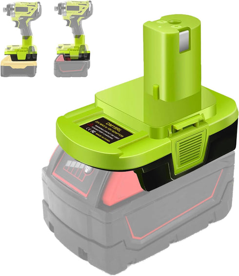 Battery Adapter DM18RL Use for Ryobi 18V Tools,Convert Dewalt 20V & for Milwaukee M18 18V Llithium Battery to for Ryobi 18V P107 P108 Battery Tool...
