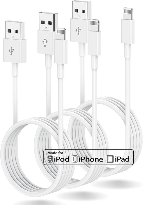 3 Pack 6ft iPhone Charger Apple MFi Certified, Long Lightning to USB Cable 6 Feet, Fast Apple Charging Cable Cord 6 Foot for iPhone 14 Pro/14 Max/...