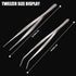 4 Pieces Long Tweezers,Long Handle Stainless Steel Straight and Curved Tweezers Nippers,Precision Craft Tweezers Set with Serrated Tips,Bonsai Too...