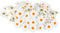 SULOLI 100 Pack Easter Fabric Decorative Daisies Flower Spring for Easter Bonnet Craft Decorations(White)...