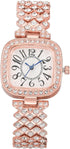 CdyBox 3Pack Classic Ladies Square Watches with Blue Hands Digital Watch Quartz Wristwatches with Inlay Diamond Strap...