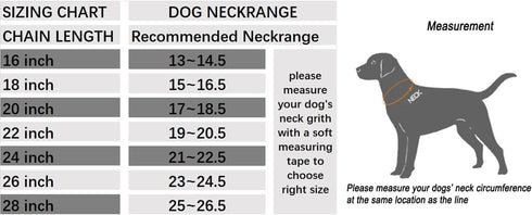 Chain Dog Training Choke Collar, 20 in, 2.5 mm...