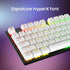 HyperX PBT Keycaps – Full Key Set, Double Shot PBT Material, English (US) Layout, 104 Keys – White...