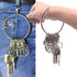 1PC Portable Metal Ring Key Organizer Holder with Swivel Clasps Janitor Key Ring for Warehouse Office School Home Use, Silver...