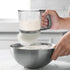 Flour Sifter for Baking, Crank Flour Sifter with Professional Fine Mesh Baking Sifters, One Hand Press Crank Sifter for Baking, Premium Flour Siev...
