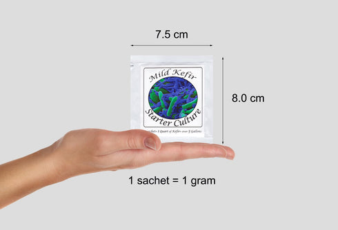 Kefir Starter Cultures - Pack of Freeze-Dried Culture Sachets For Creamy and Mild Milk Kefir (5 sachets)...