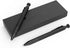 Matte Black Metal Pen | Premium Durable Metal Barrel | Mechanical Retractable Gel Pen | Premium Rollerball Point 1 mm | Gift Pack, 2-Pack...