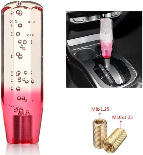MACHSWON Universal Car Manual Shift Lever, Crystal Bubble Pink + White Gear Shift Knob ?10CM?...
