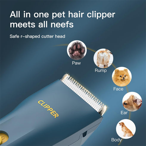Prowerful Home Professional Dog Grooming Kit Clipper Low Noise USB Rechargeable Gifts for Dog Cat Green,TS006...