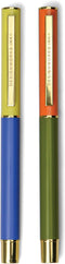 DesignWorks Ink Luxury Color Block Giftable Pens - Set of 2 - Cobalt + Army Green...