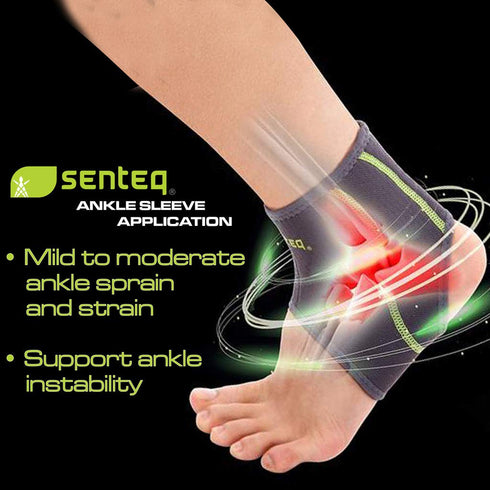 Ankle Brace for Men & Women- Compression Support for Sprained Ankles & Plantar Fasciitis, Elastic Neoprene Slim Sleeve for Jogging & Running, Ankl...