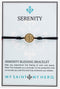 My Saint My Hero Serenity Blessing Bracelet - Gold-Plated Medal on Black Cord...