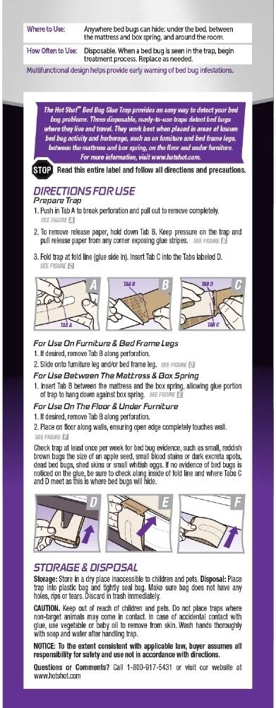 Hot Shot Bed Bug Glue Trap 4 ct...