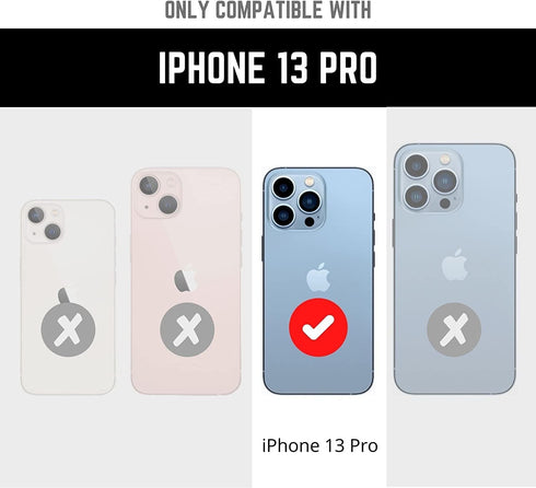 ArtsEvo Shockproof Clear Design for iPhone 13 Pro Case, Certified 6.6ft Drop Protection, Raised Edges Protect Camera and Screen, Sky Blue......