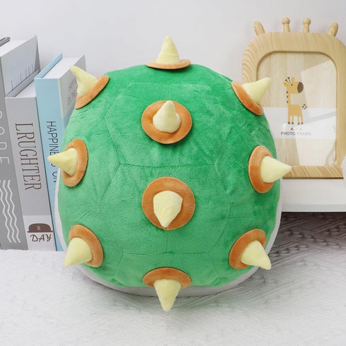 Bowser Backpack with Thorn Turtle Shell Green Koopa Bag Turtle Shell Costume Soft Stuffed Cartoon Plush Toy 11.4"...