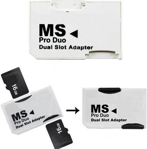 Micro SD TF to Memory Stick MS Pro Duo for PSP 1000/2000 / 3000 Card Dual 2 Slot Adapter Converter CR-5400 CR5400...