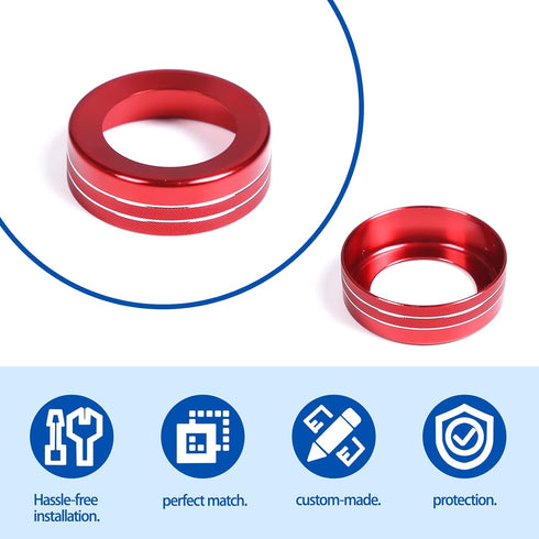 Gear Shift Knob Ring Cover Trim Compatible with Corvette C7 Stingray 2014-2019 Aluminum Alloy 1PCS Central Console Drive Mode Knob Ring Cover Trim...