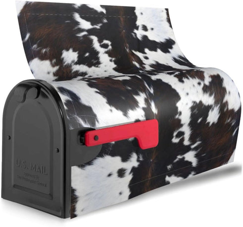 Cow Print Mailbox Covers Magnetic Standard Size Mailbox Wraps Letter Post Mailbox Cover 21" X 18" for Holiday Garden Yard Decor...