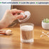 Swab Holder Canisters with Lid, Bathroom Qtip Dispenser Apothecary Jars, Clear Plastic Cotton Ball Pad Container for Cotton Swabs, Q-Tips, Make Up...