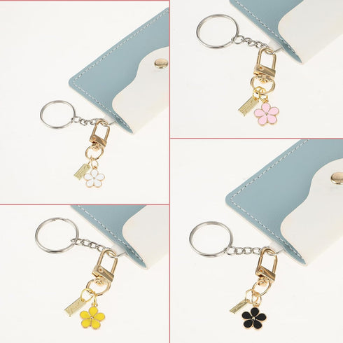 4 PCS Cute Flower Keychains Aesthetic Keychain Charms Daisy Keychain Enameled Keychains Mini Keychain Earphone Case Accessories Keyrings and Keych...