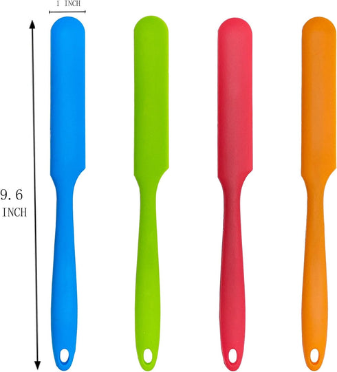 4 Pcs Silicone Spatula Set Heat Resistant Cake Cream Butter Spatulas Mixing Batter Scraper Non-Stick Flexible Baking Cooking Tool...