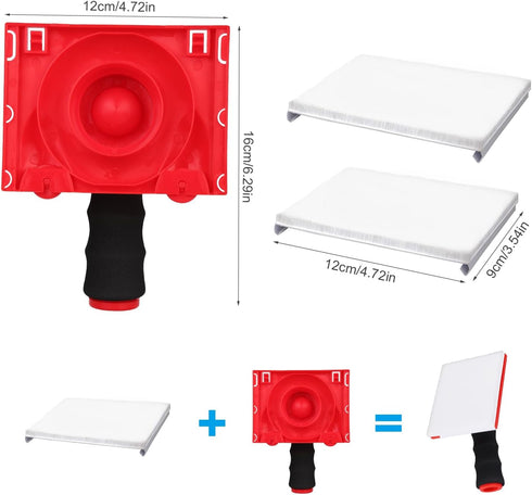 Paint Edger Trimmer + 2pcs Replacement Pads, Edge Painting Tool with Rotatable Handle Paint Pad Applicator for Wall and Ceilings Corner Edges Trim...