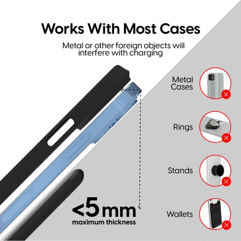 TALK WORKS Wireless Charger Compatible w/iPhone 15/15 Pro/15 Pro Max, 14/14 Plus/14 Pro/14 Pro Max, 13/Mini/Pro/Max, 12/Mini/Pro/Max-Fast 15W Qi C...
