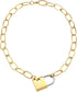 Geometric Big Lock Key Pendant Necklaces Stainless Steel Gold Plated Punk Charms Necklace for Women Men Gift...