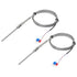 MECCANIXITY 2pcs PT100 RTD Thermocouple Stainless Steel M8 Temperature Sensor Probe -50 to 1300C 10ft 5x100mm...