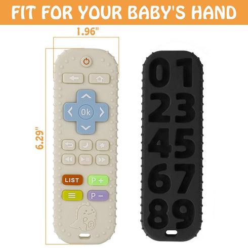 Teething Toys(2 Pack), Tinabless Baby Teether Toy Chew Toy for Babies 3-24 Months TV Remote Control Shape Teething Relief Baby Toys for Infants...