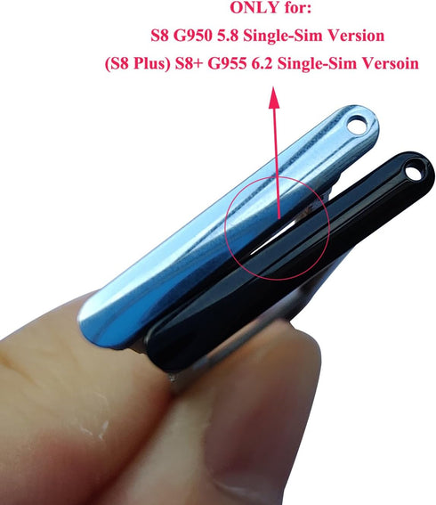 Galaxy S8,S8 Plus Micro SD Card Slot Single Sim Card Tray Holder Replacement for Samsung Galaxy S8 G950/S8+ Plus G955-Black......