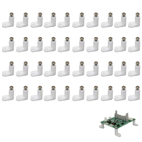 40pcs Game Console Motherboard Plastic Feet, L Shape Type PCB Board Spacer Mounting Feet with Screws, for Arcade Gaming Circuit Board Accessories ...