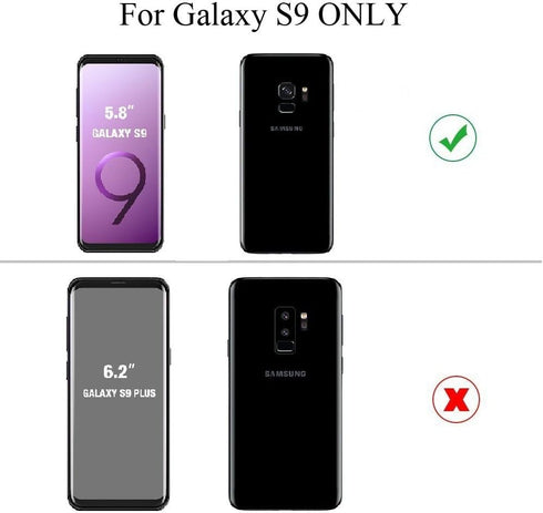 Unov Case Compatible with Galaxy S9 Case Clear with Design Soft TPU Shock Absorption Slim Embossed Floral Pattern Protective Back Cover (Flower Bo...