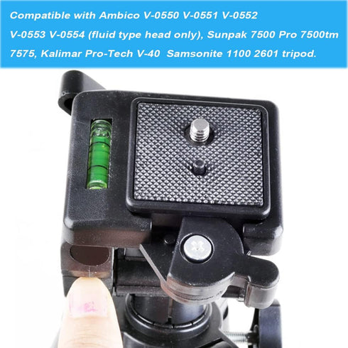 2 Pack 41mm and 43mm Tripod Quick Release Plate Camera Mounting Adapter, 2 Sizes QR Release Camera Tripod Ball Head Parts Replacement Compatible w...