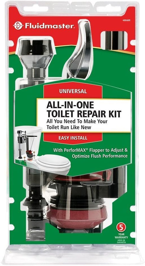 Fluidmaster 400AKR Universal All in One Toilet Repair Kit for 2-Inch Flush Valves, Easy Install...