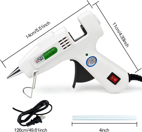 Hot Glue Gun Kit with 30 Glue Sticks, Fast Preheating Hot Melt, High Temp for School Crafts DIY Arts and Quick Home Repairs (20w)...