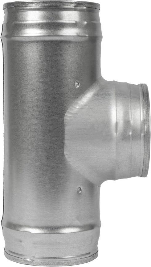 4'' Inch Duct Splitter to 90° Degree 4" Inch Branch for Exhaust Fan, Dryer Vent Hose - 3 Way Duct Hose Connector, T Shape, T Joint Metal, Ducting ...