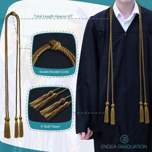 Endea Graduation Double Honor Cord (Antique Gold)...