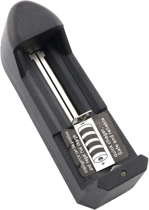 E-outstanding Wall Charger Black 3.7V Single Slot Rechargeable Battery Charger for 18650 18350 16340 14500 14000 Li-ion Battery...