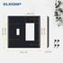 Combination Wall Plate ELEGRP 2-Gang 1-Toggle Light Switch 1-Decorator/GFCI Device Combination Wall Plates, Mid-Size 4.88" x 4.94" Unbreakable The...
