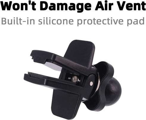 for Garmin Air Vent Mount Holder - 17mm Ball Phone/GPS Vent Mount Base with Silicone Clip & Adjustable Knob for Garmin Nuvi Drive Drivesmart Dezl ...