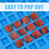Square Silicone Candy Molds - Mini Silicone Molds for Hard Candy, Chocolate, Gummy, Caramel, Ganache, Ice Cubes (2)...